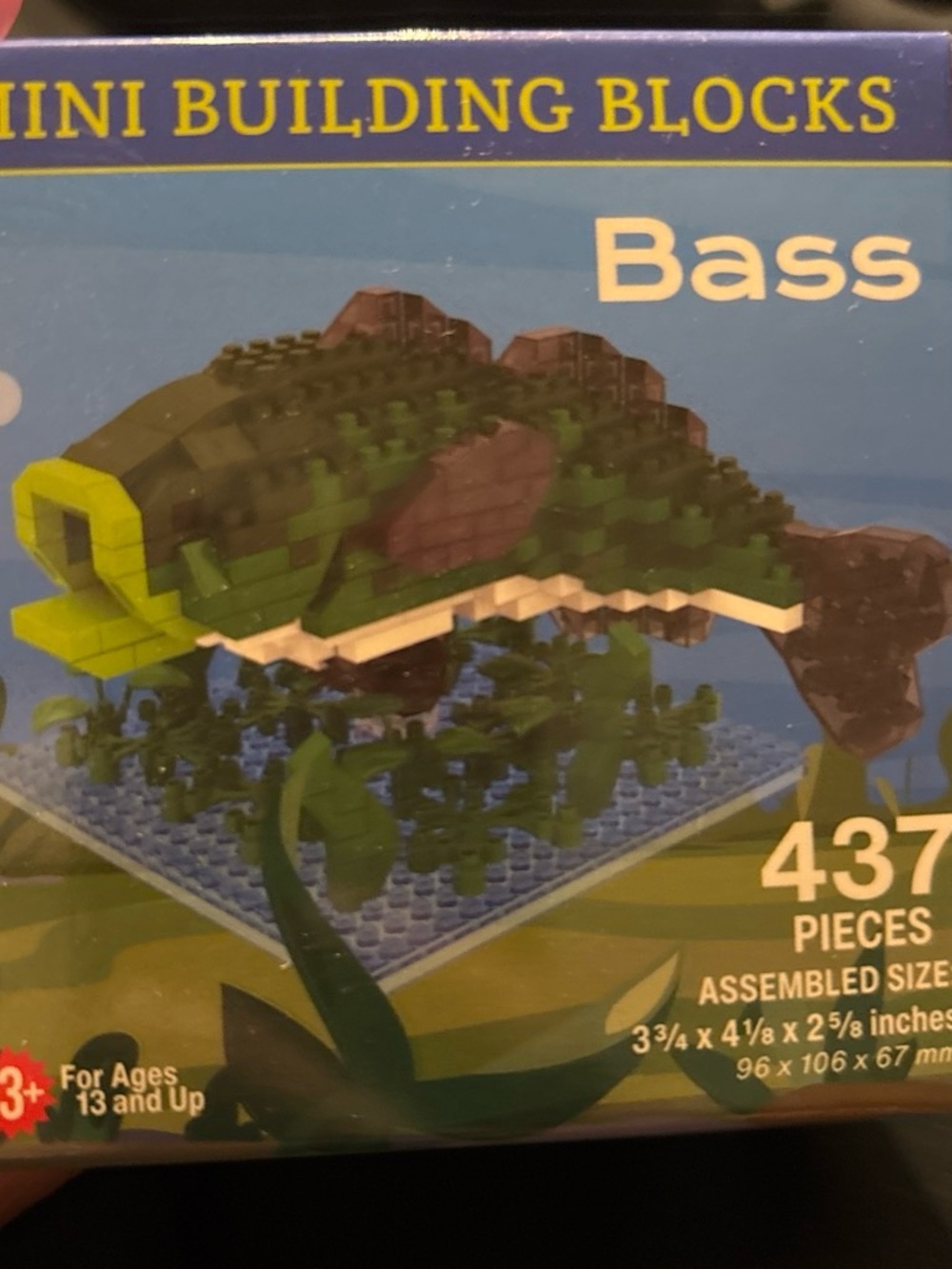 Bass Mini Building Blocks Fish Kit - Green